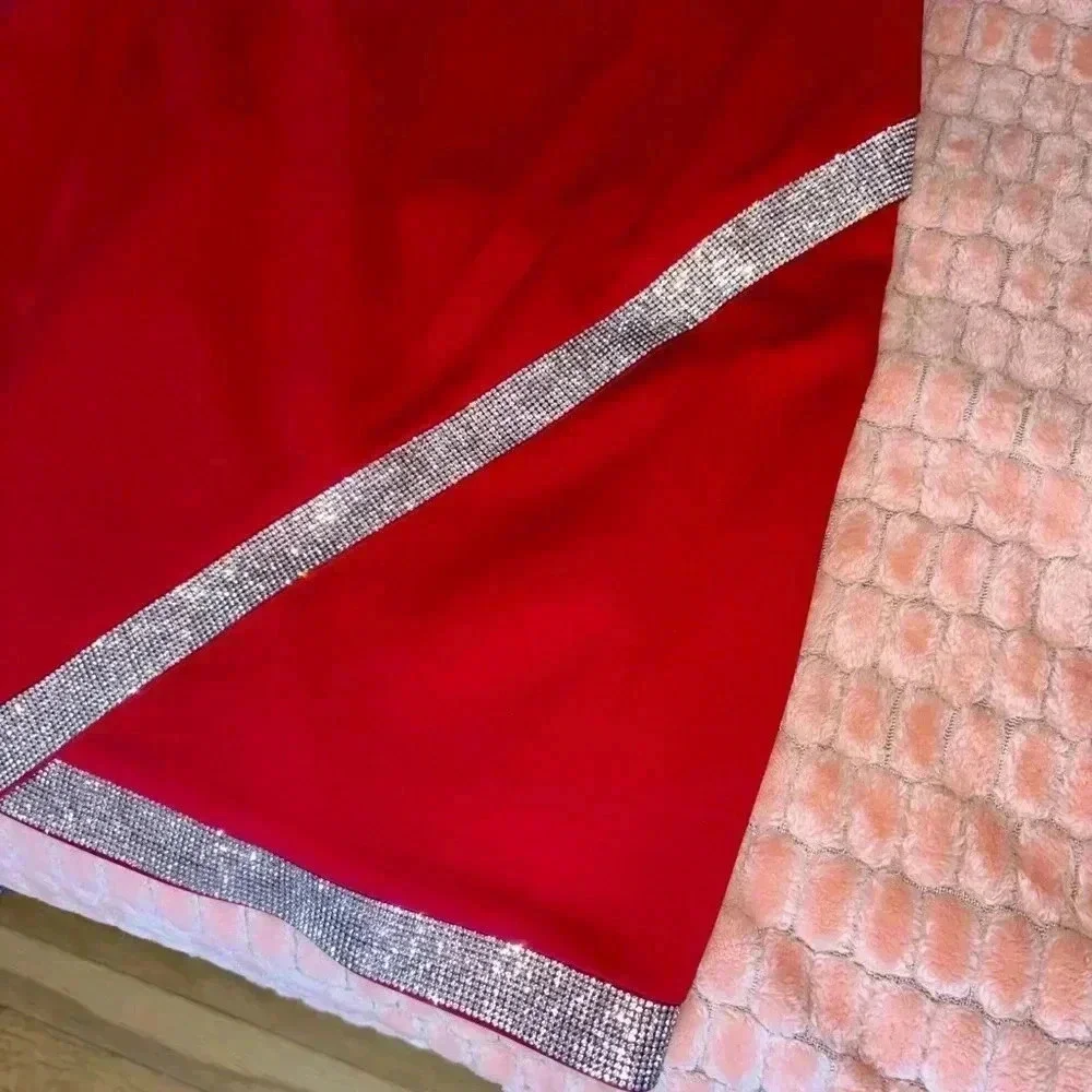 Red Rhinestone BCX Bodycon Dress - Picture 7 of 16